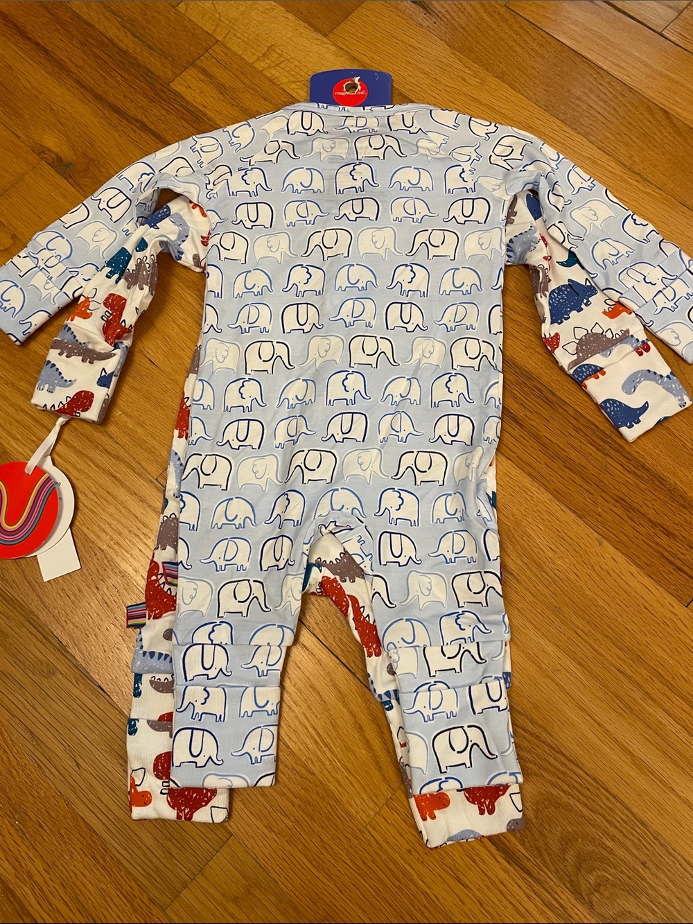 Magnetic Me Baby 2 Pack Convertible Coverall Set. Size Newborn Multi- Dino. NEW! - Picture 9 of 11